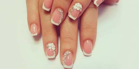 Френч з блискітками — популярні варіанти блискучого французького манікюру з фото і покроковим описом