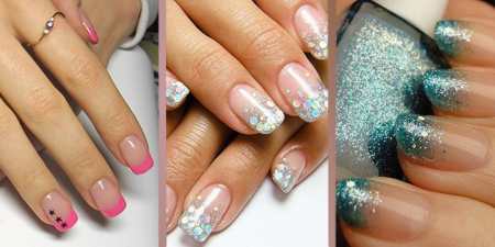 Френч з блискітками — популярні варіанти блискучого французького манікюру з фото і покроковим описом