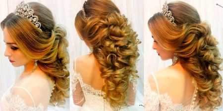 Весільні зачіски на довге волосся — покрокові інструкції укладання з чубчиком, локонами або косами