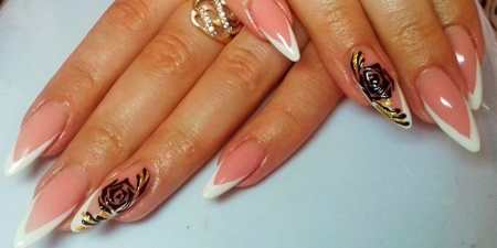 Френч з блискітками — популярні варіанти блискучого французького манікюру з фото і покроковим описом