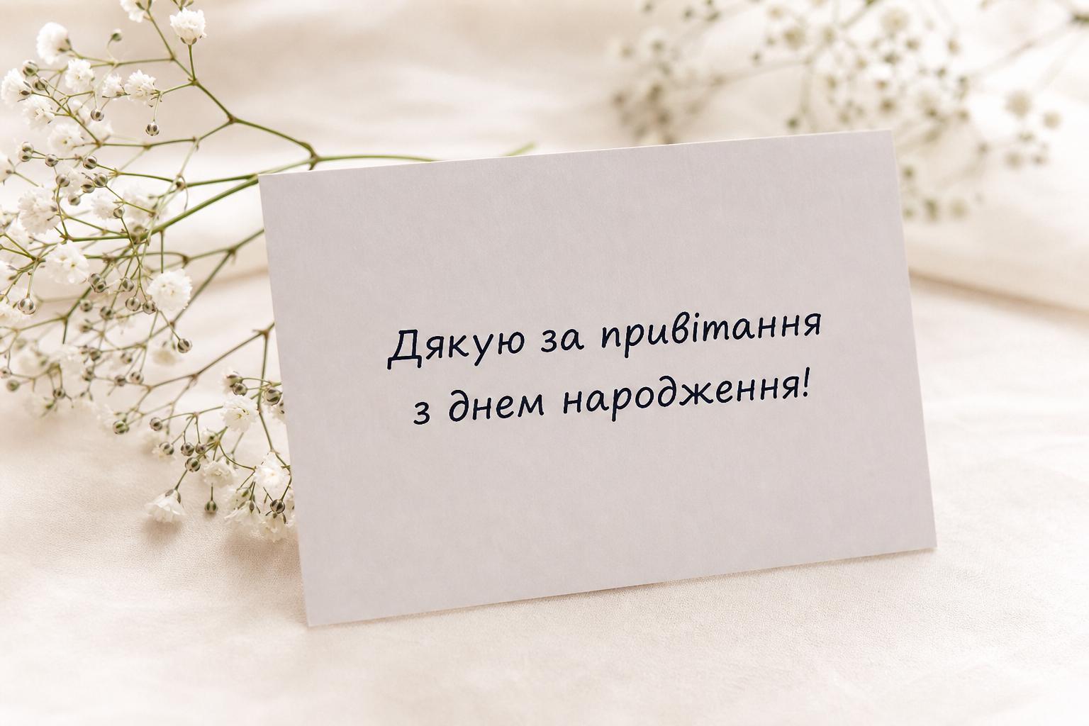 СМС слова дякую за привітання з днем народження простими словами