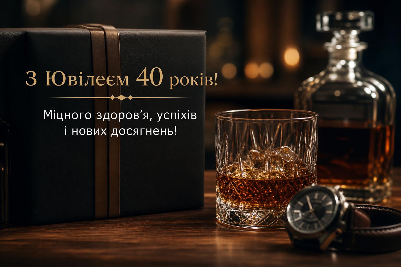 СМС привітання на Ювілей 40 років чоловіку своїми словами, у прозі