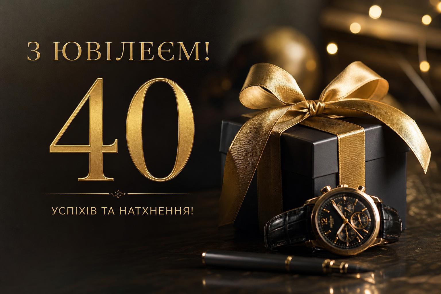 Красиві привітання на Ювілей 40 років українською мовою