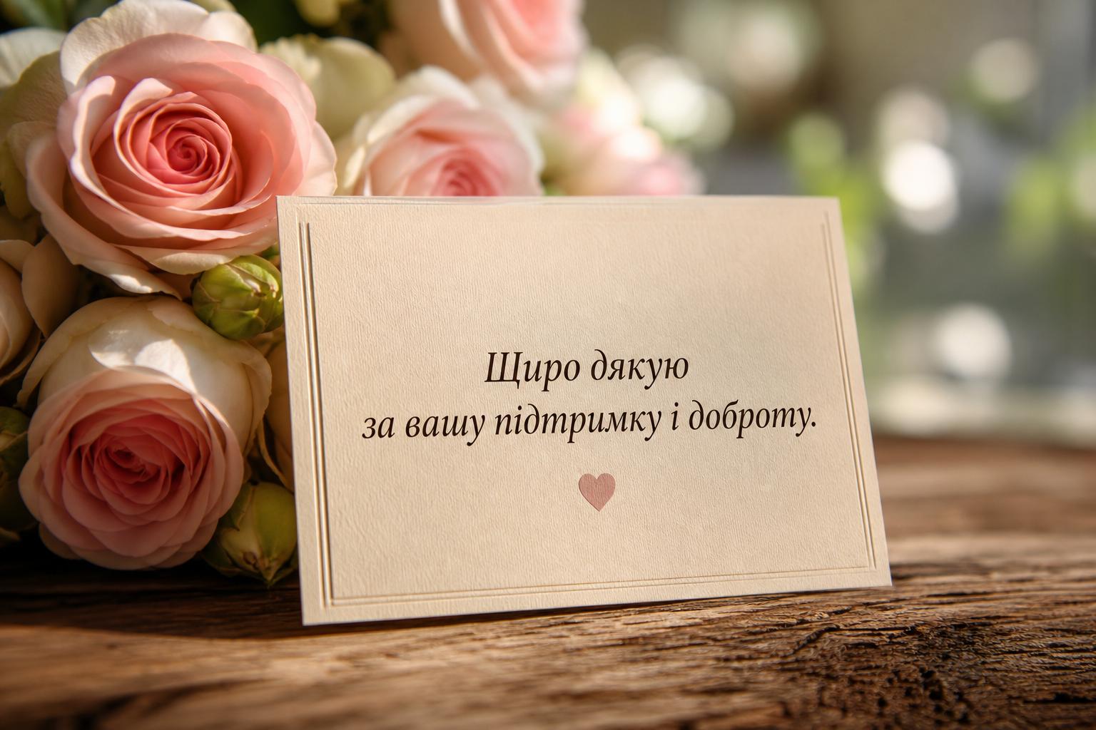 Зворушливі cлова подяки у прозі, українською мовою