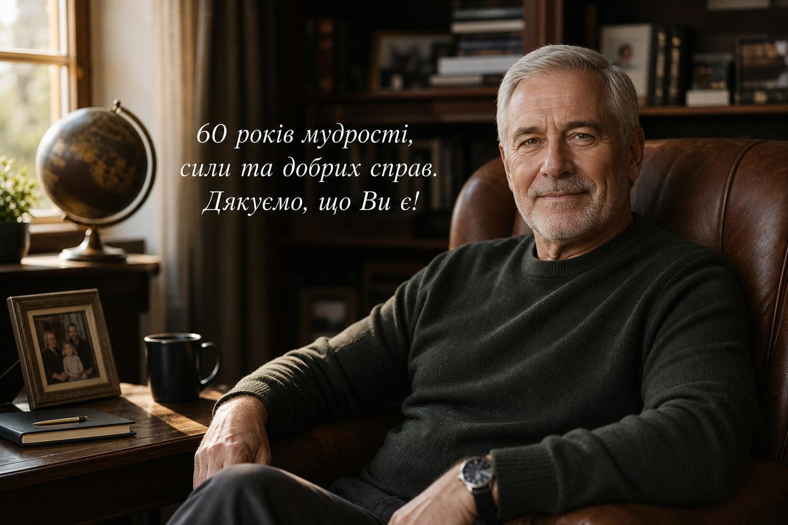 Оригінальні привітання на Ювілей 60 років чоловіку своїми словами, до сліз