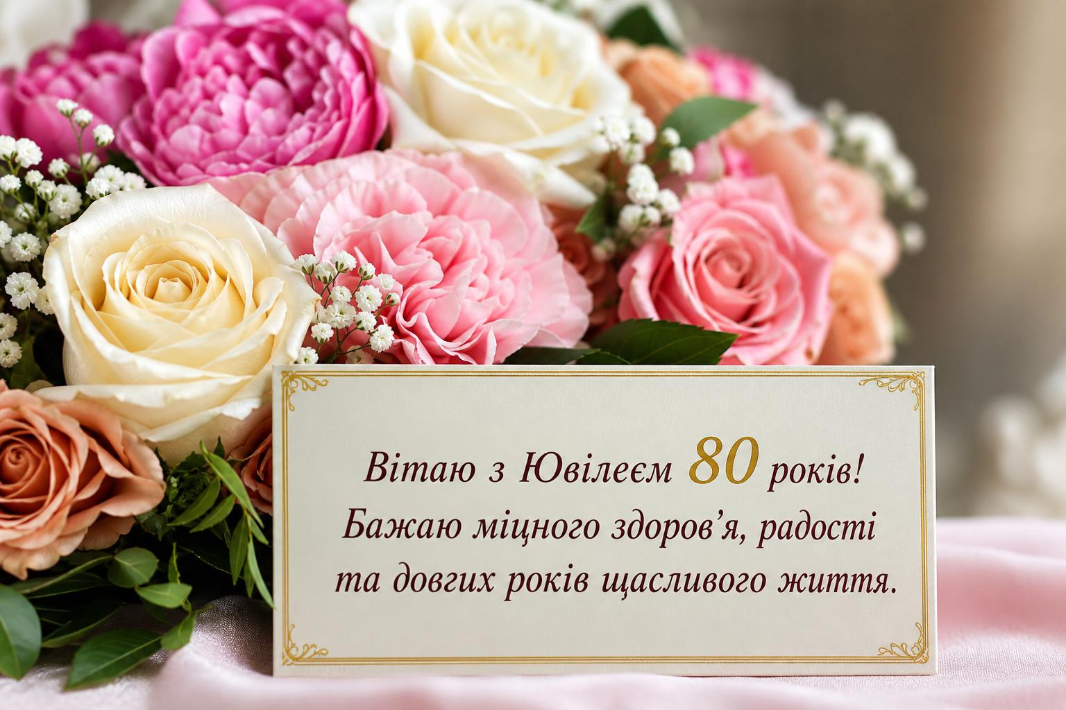 СМС привітання на Ювілей 80 років у прозі, українською мовою. Привітання у прозі з 80-річним ювілеєм СМС привітання на Ювілей 80 років у прозі, українською мовою. Привітання у прозі з 80-річним ювілеєм фото