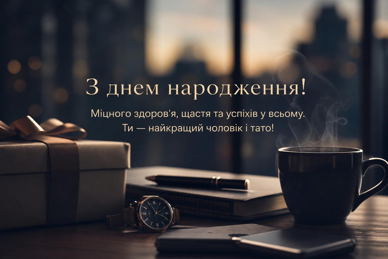 Привітання з днем народження чоловікові і татові своїми словами, у прозі