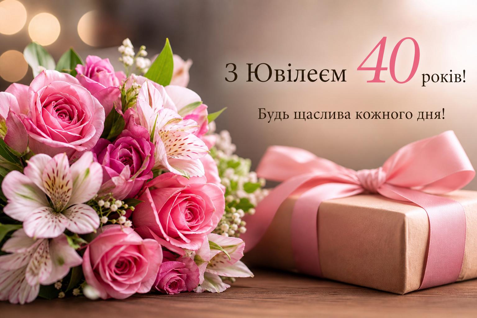 СМС привітання на Ювілей 40 років жінці у прозі, українською мовою. Привітання з 40-річчям у прозі СМС привітання на Ювілей 40 років жінці у прозі, українською мовою. Привітання з 40-річчям у прозі фото