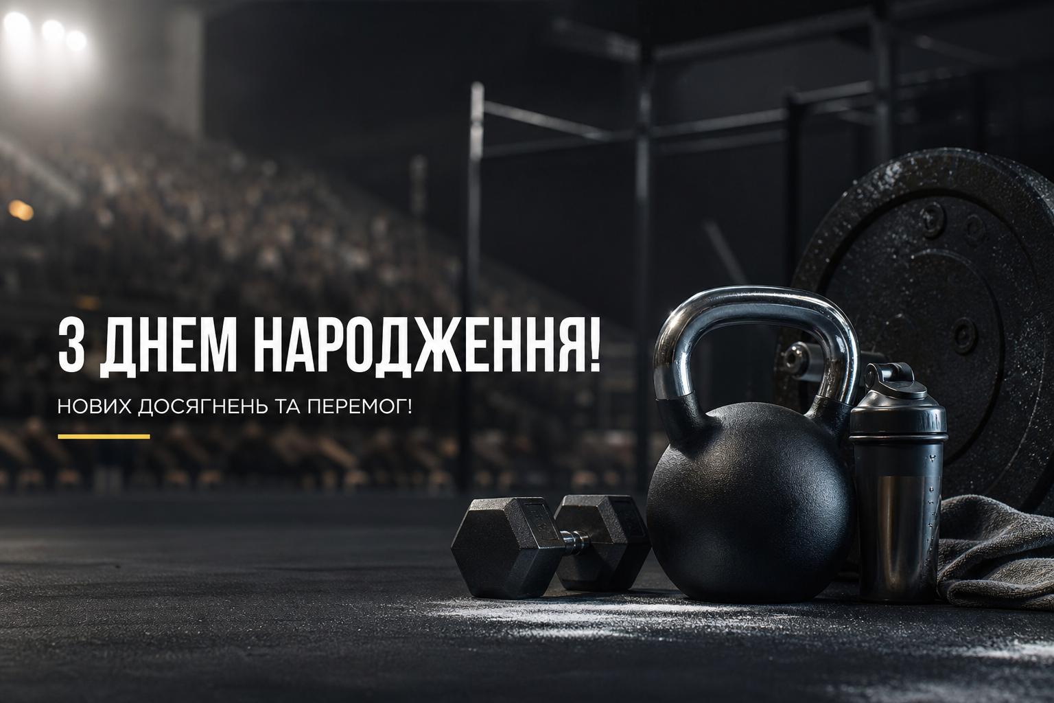 Гарні привітання з днем народження спортсмену українською