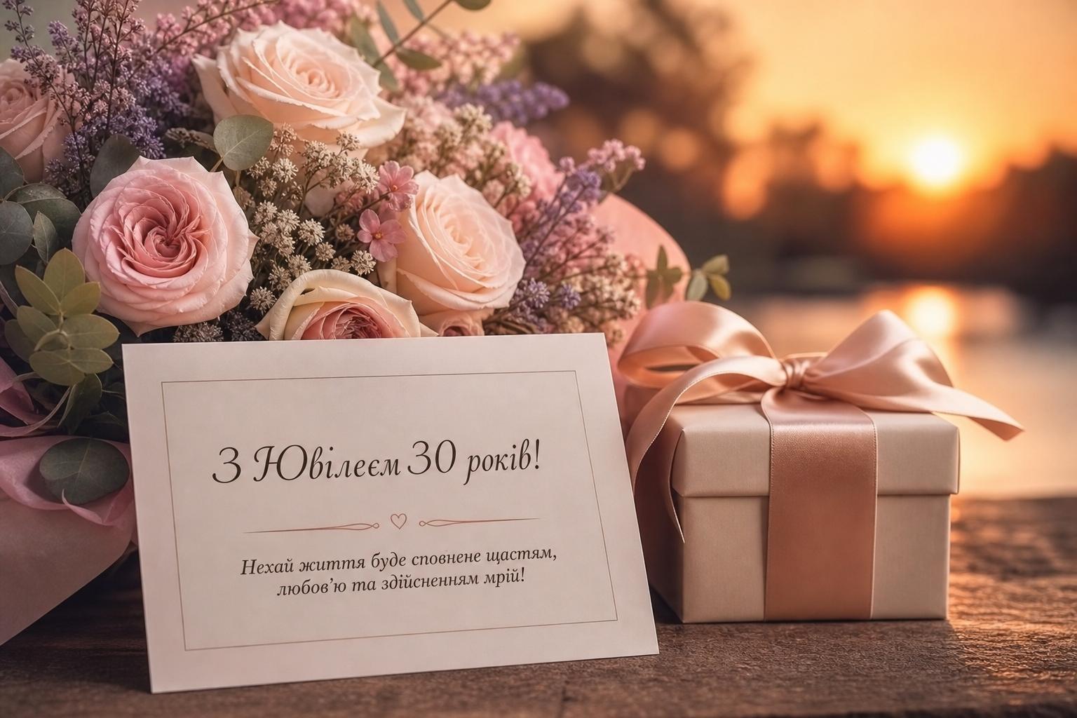 Щирі привітання на Ювілей 30 років у прозі, до сліз
