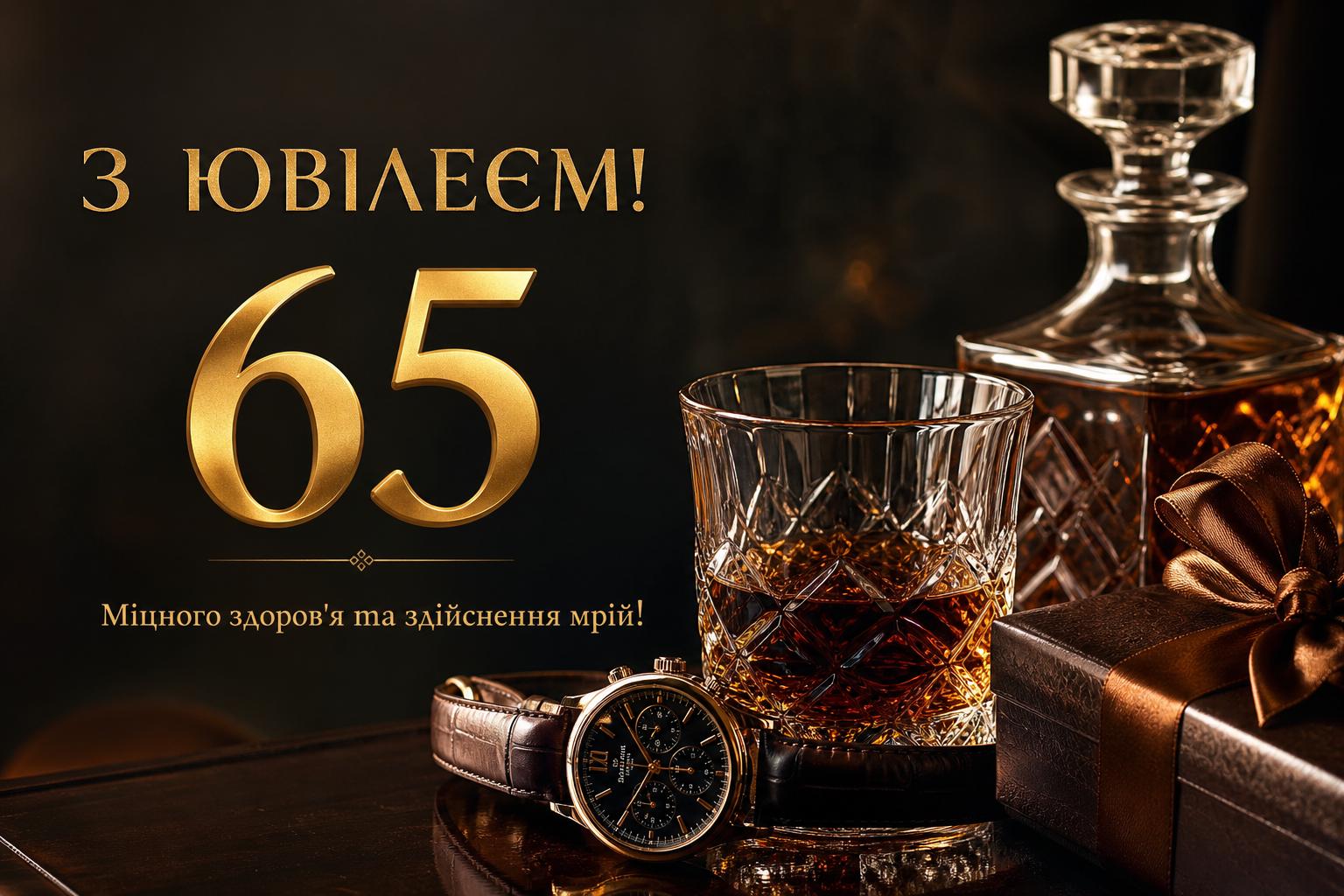 Привітання на Ювілей 65 років чоловіку
