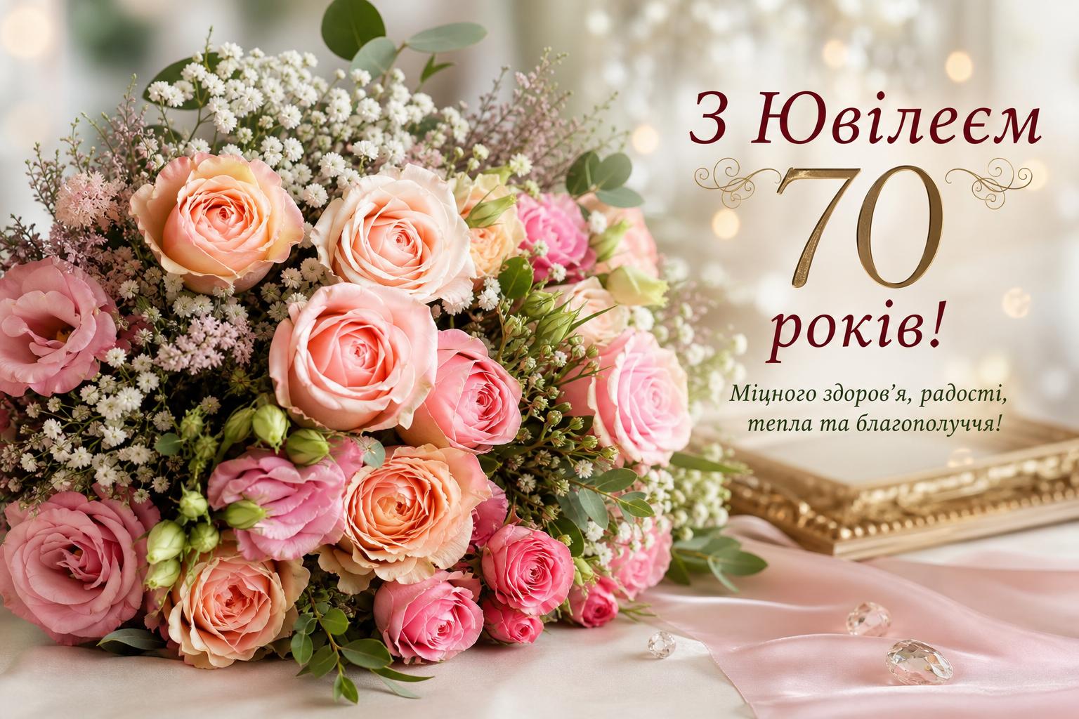Щирі привітання на Ювілей 70 років жінці українською. Привітання у віршах з ювілеєм 70 років жінці Щирі привітання на Ювілей 70 років жінці українською. Привітання у віршах з ювілеєм 70 років жінці фото