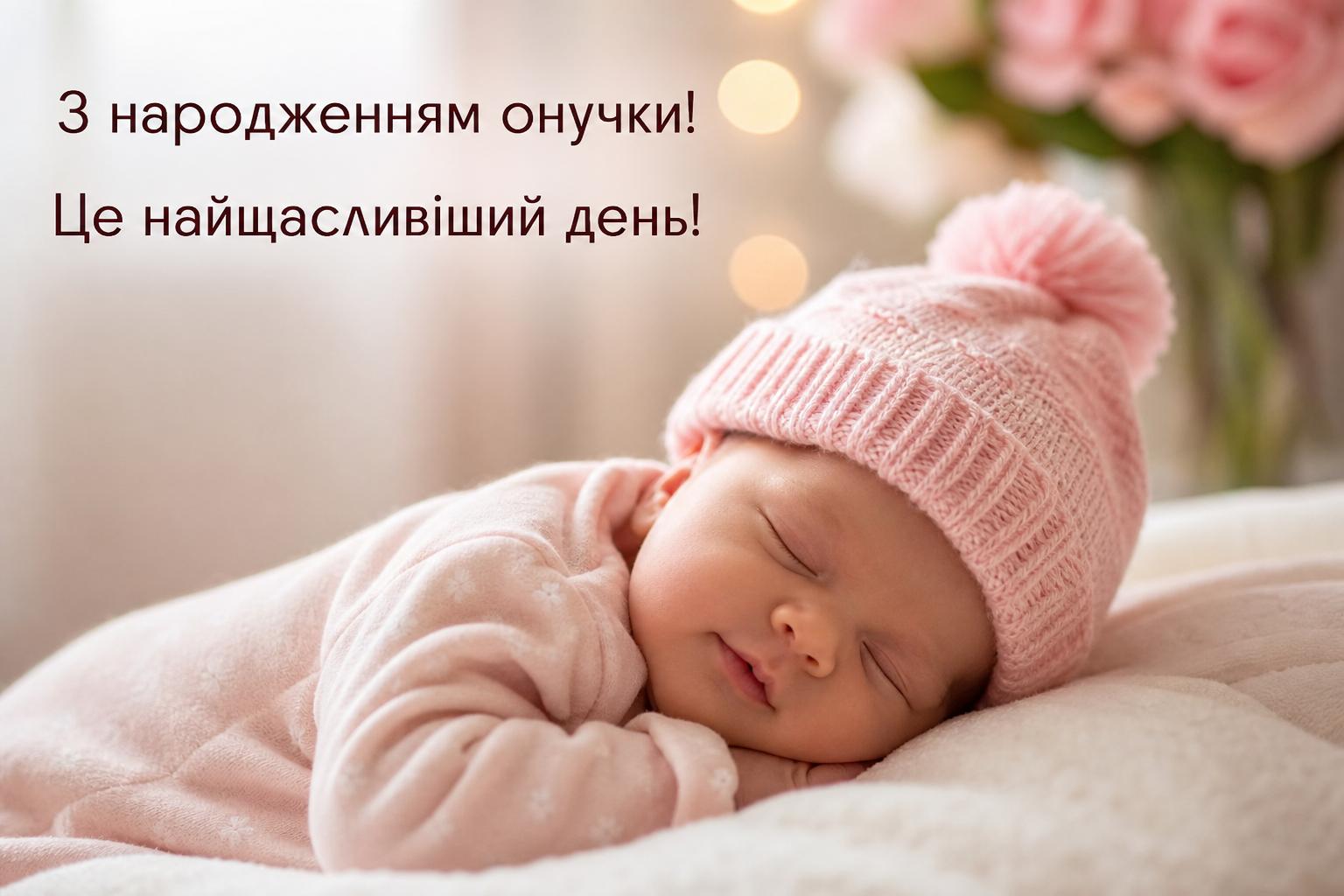 СМС привітання з народженням онучки у прозі, до сліз