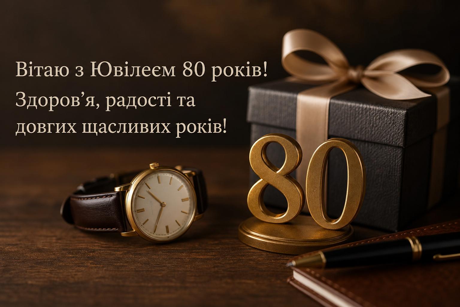 СМС привітання на Ювілей 80 років чоловіку у прозі