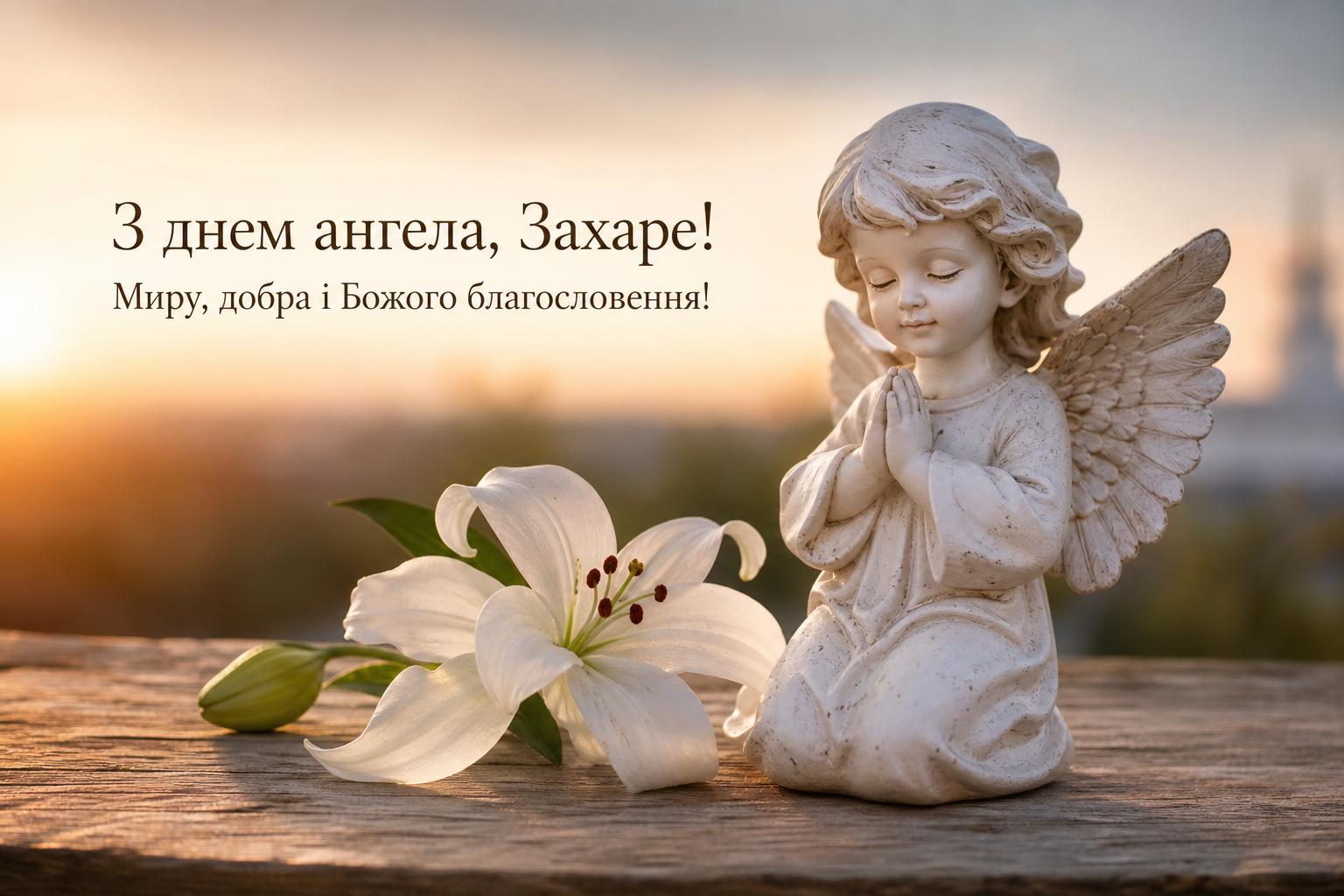 Щирі привітання з днем ангела Захара своїми словами, у прозі