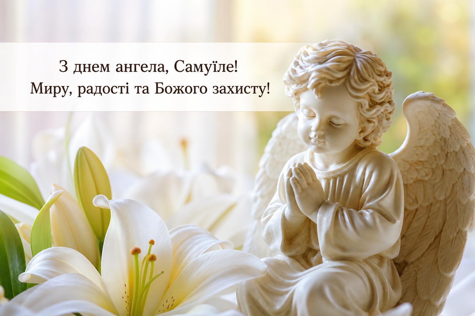 Привітання з днем ангела Самуїла українською. Короткі побажання (для СМС) з днем ангела Самуїла Привітання з днем ангела Самуїла українською. Короткі побажання (для СМС) з днем ангела Самуїла фото