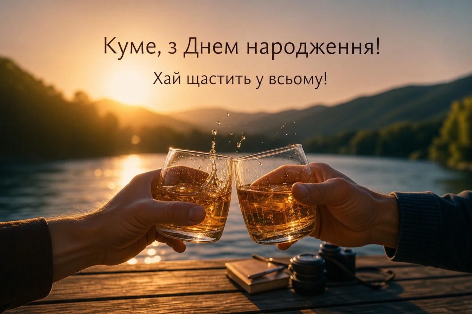 Привітання з днем народження куму своїми словами, до сліз. Короткі побажання для СМС кумові Привітання з днем народження куму своїми словами, до сліз. Короткі побажання для СМС кумові фото