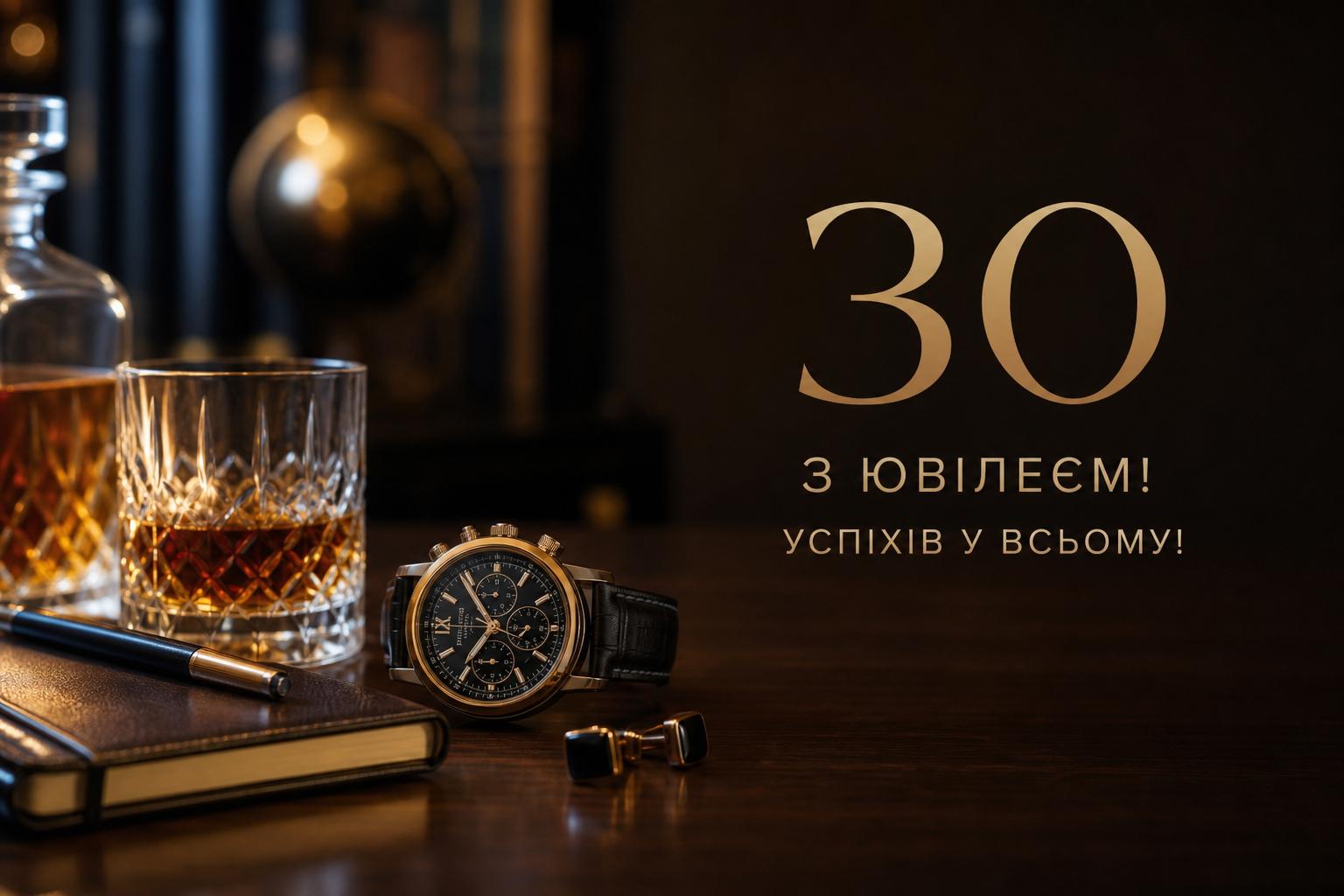 Красиві привітання на Ювілей 30 років чоловіку українською
