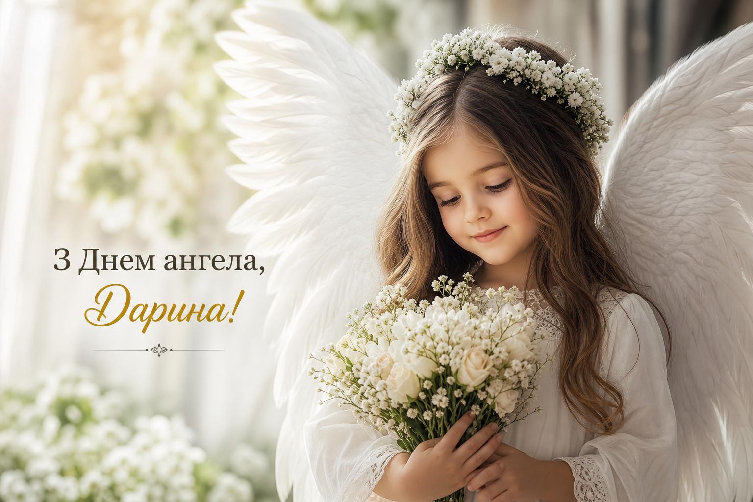 Красиві привітання з днем ангела Дарини українською мовою