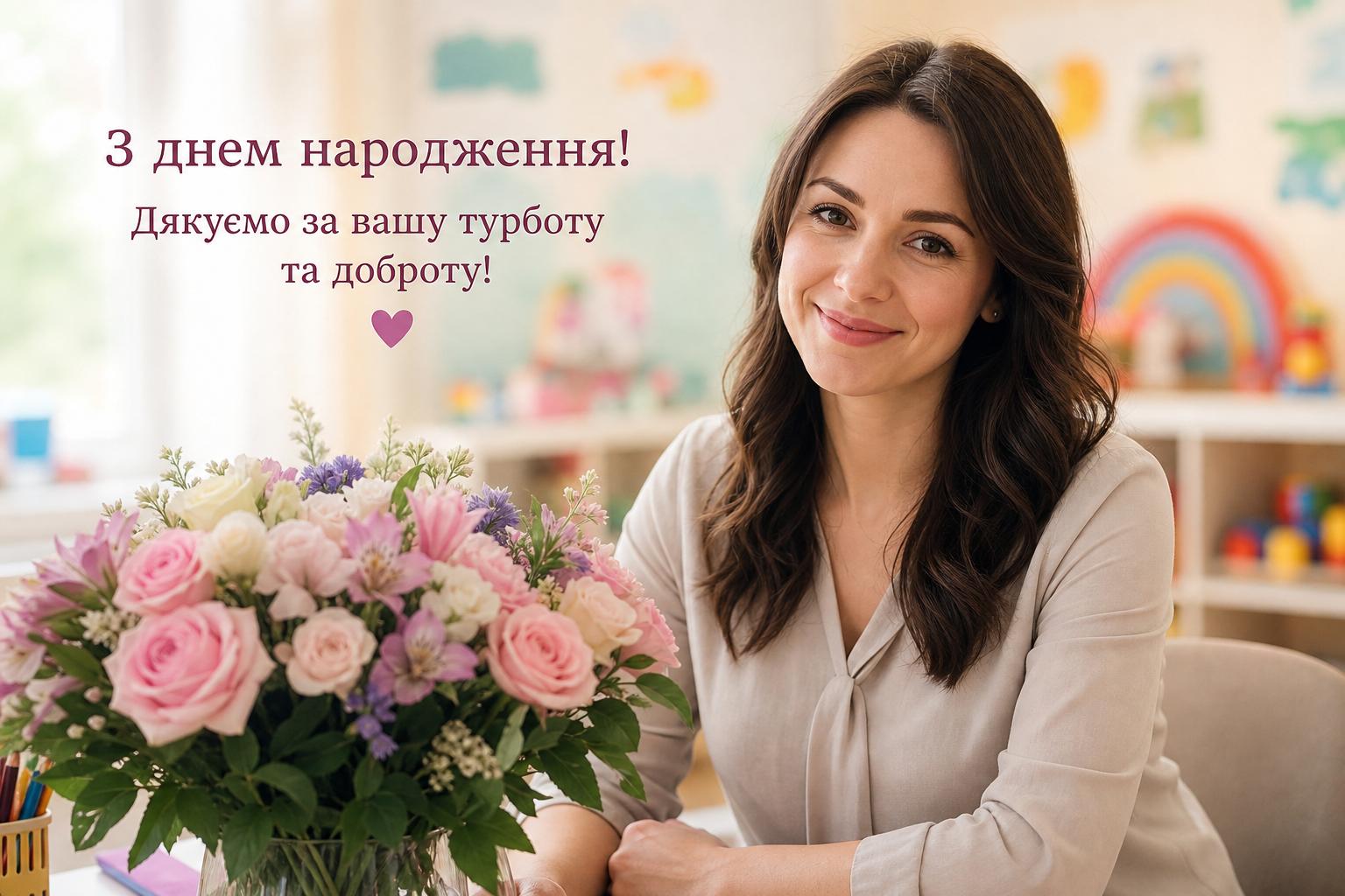 Найкращі привітання з днем народження вихователю дитячого садка українською