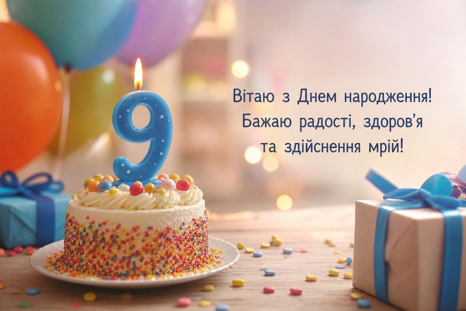 СМС привітання з днем народження дитині на 9 років у прозі, українською мовою. Короткі побажання (для СМС) з днем народження на 9 років СМС привітання з днем народження дитині на 9 років у прозі, українською мовою. Короткі побажання (для СМС) з днем народження на 9 років фото