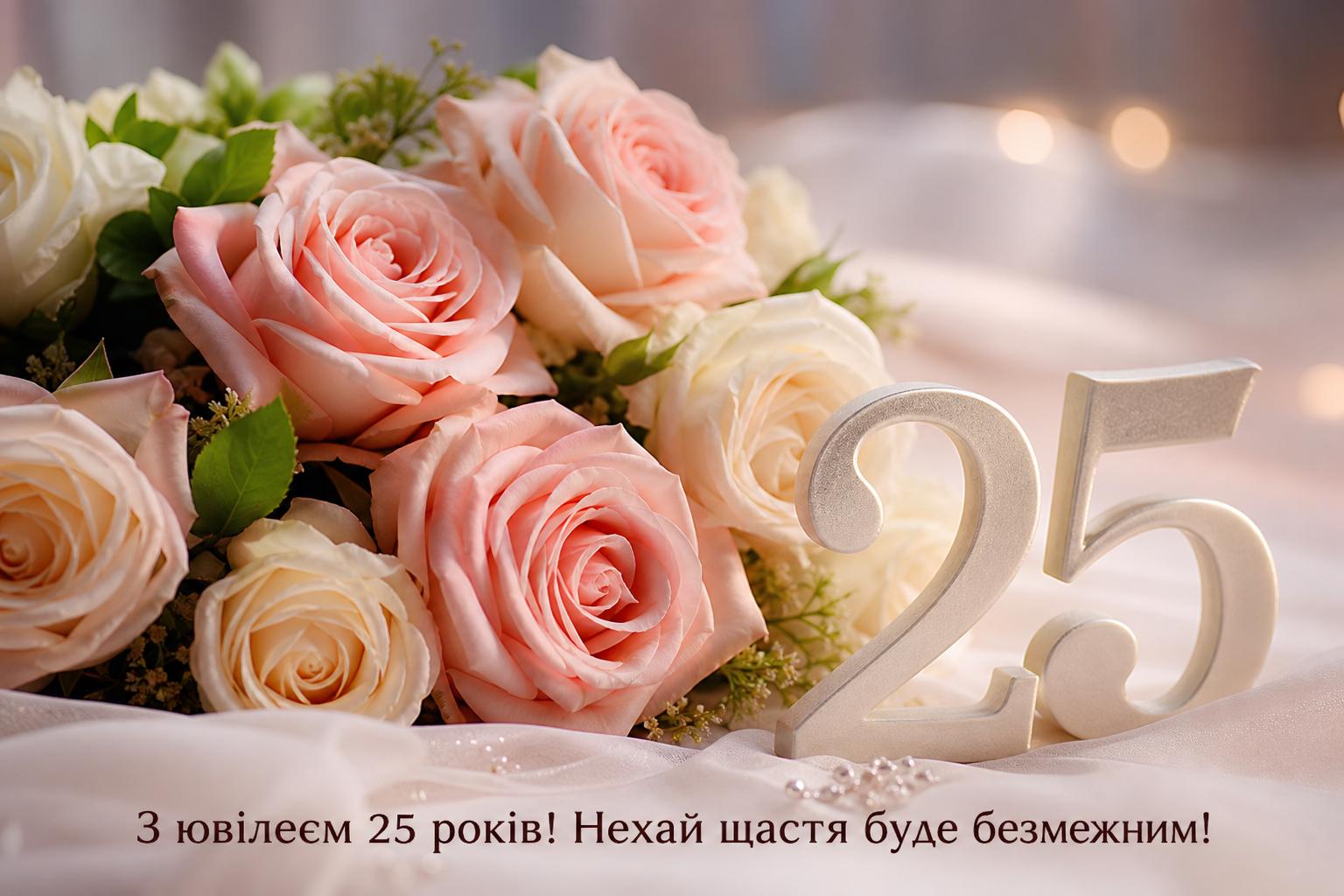 СМС привітання на Ювілей 25 років до сліз