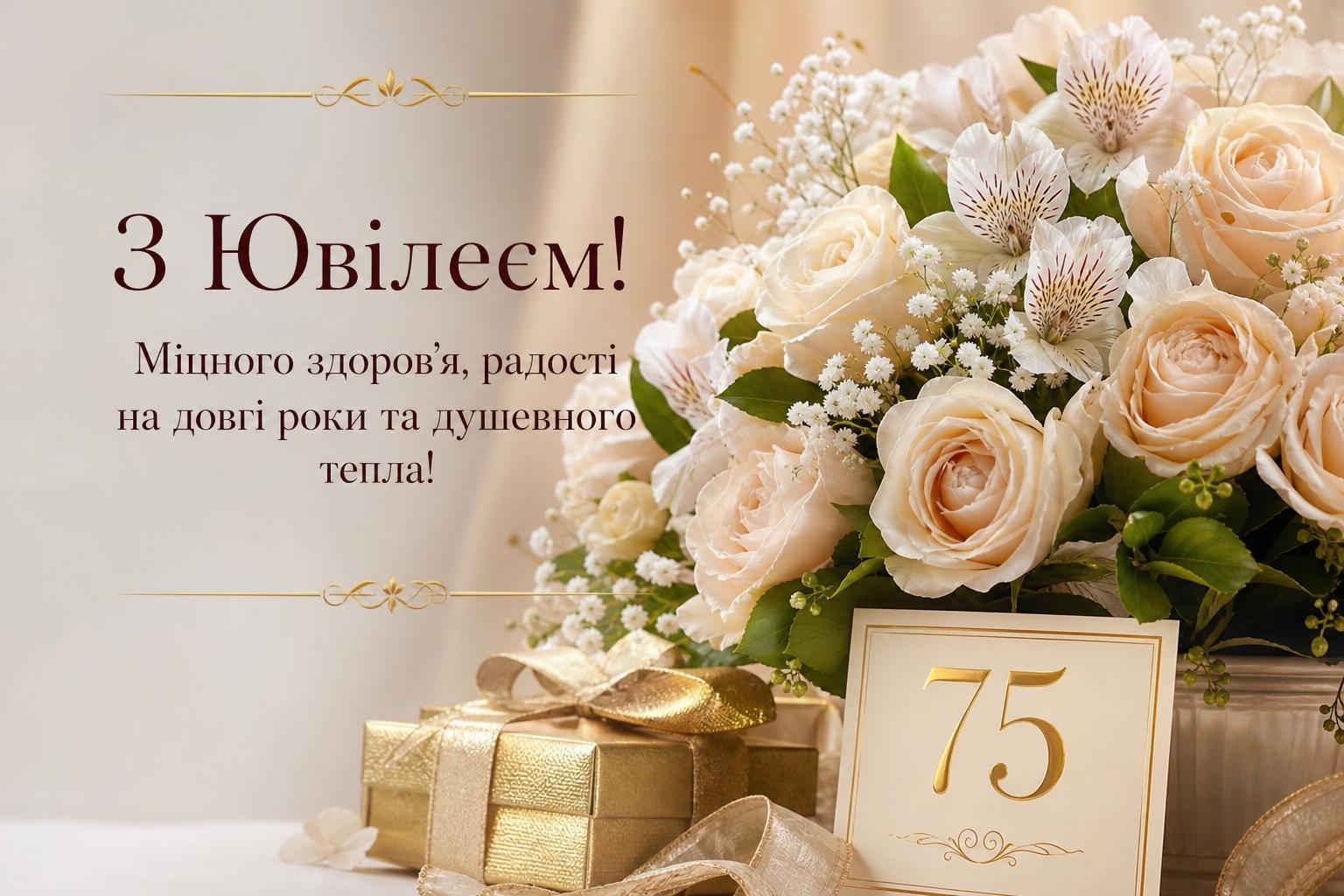 Оригінальні привітання на Ювілей 75 років українською мовою. Привітання у прозі з ювілеєм 75 років Оригінальні привітання на Ювілей 75 років українською мовою. Привітання у прозі з ювілеєм 75 років фото