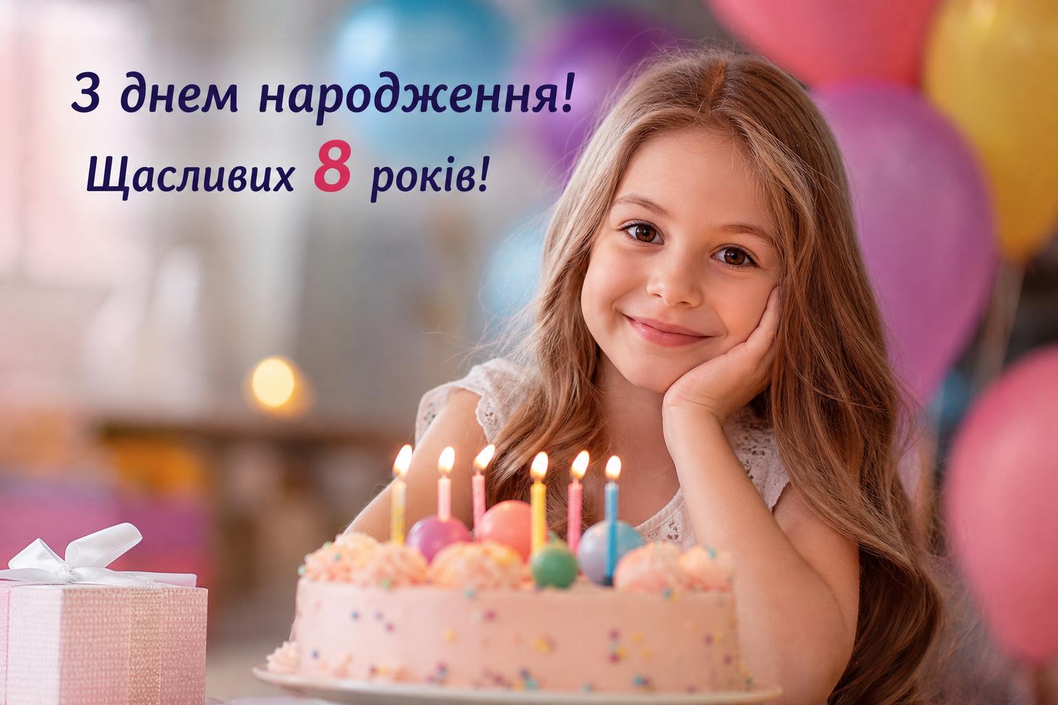 Привітання з днем народження дитині на 8 років простими словами. Привітання у віршах дитині на 8 років Привітання з днем народження дитині на 8 років простими словами. Привітання у віршах дитині на 8 років фото