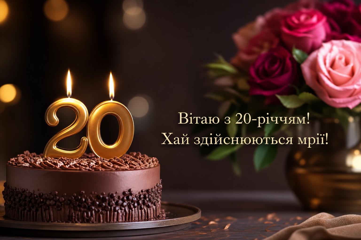 СМС привітання з 20 річчям, з днем народження 20 років дівчині, хлопцю у прозі, до сліз. Привітання у віршах з 20-річчям СМС привітання з 20 річчям, з днем народження 20 років дівчині, хлопцю у прозі, до сліз. Привітання у віршах з 20-річчям фото
