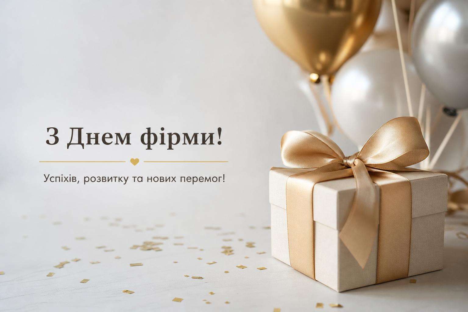 СМС привітання з днем фірми українською мовою