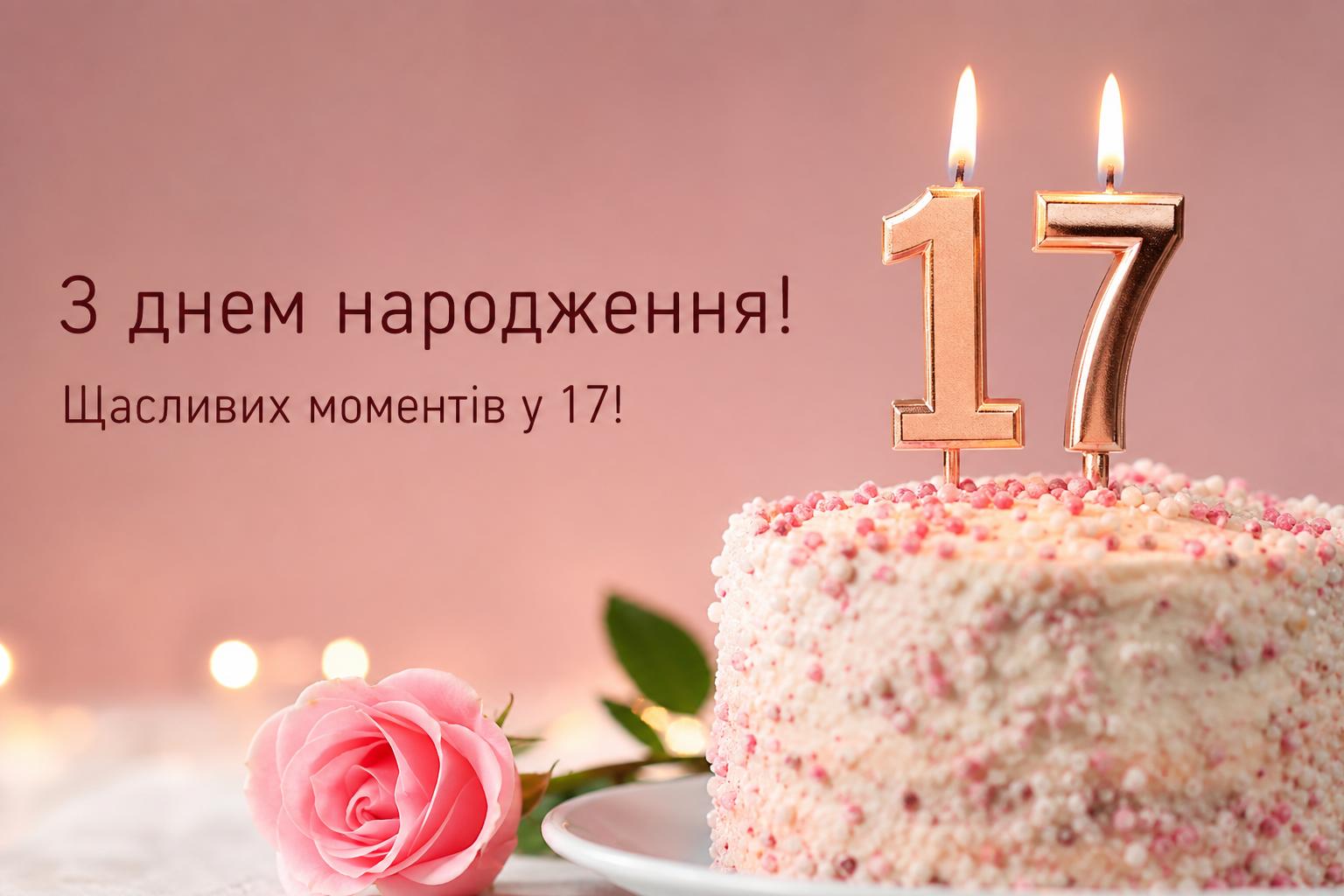 СМС привітання з днем народження на 17 років українською. Короткі побажання (для СМС) з 17-річчям СМС привітання з днем народження на 17 років українською. Короткі побажання (для СМС) з 17-річчям фото
