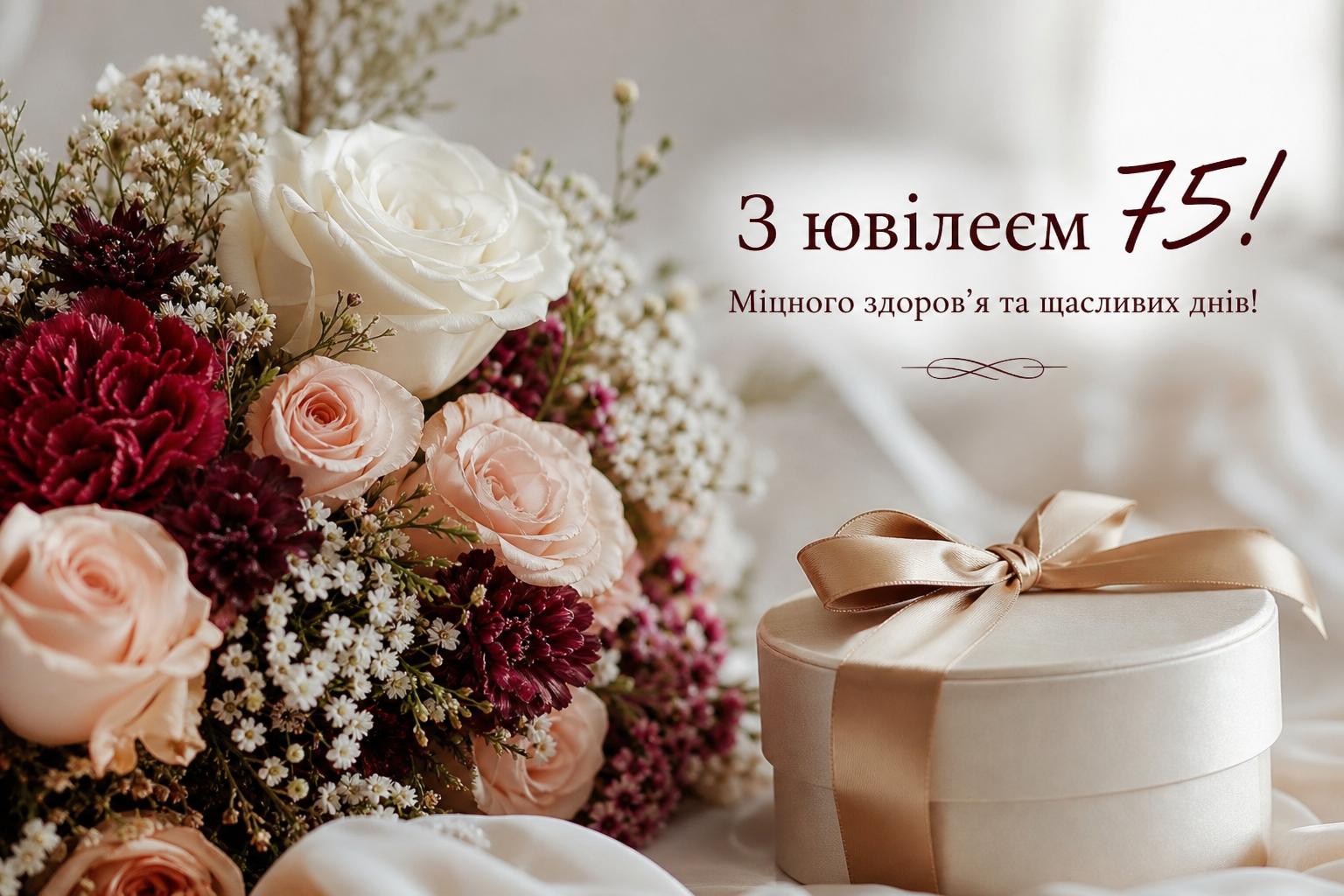 Оригінальні привітання на Ювілей 75 років українською мовою. Короткі побажання (для СМС) з ювілеєм 75 років Оригінальні привітання на Ювілей 75 років українською мовою. Короткі побажання (для СМС) з ювілеєм 75 років фото