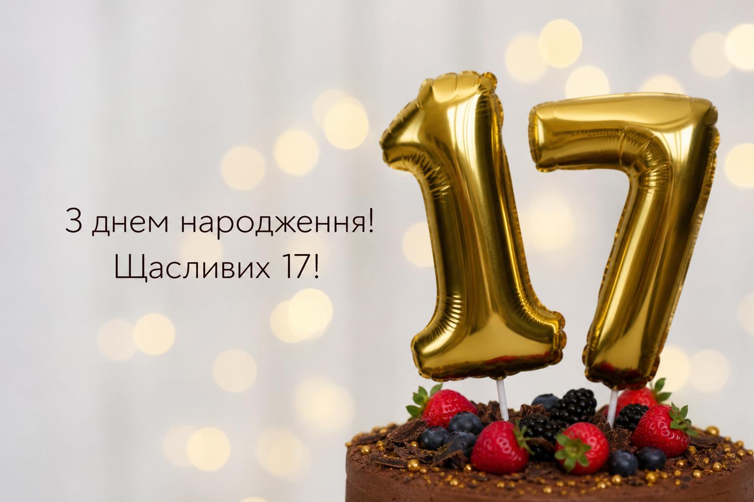 СМС привітання з днем народження на 17 років українською. Привітання у прозі з 17-річчям СМС привітання з днем народження на 17 років українською. Привітання у прозі з 17-річчям фото