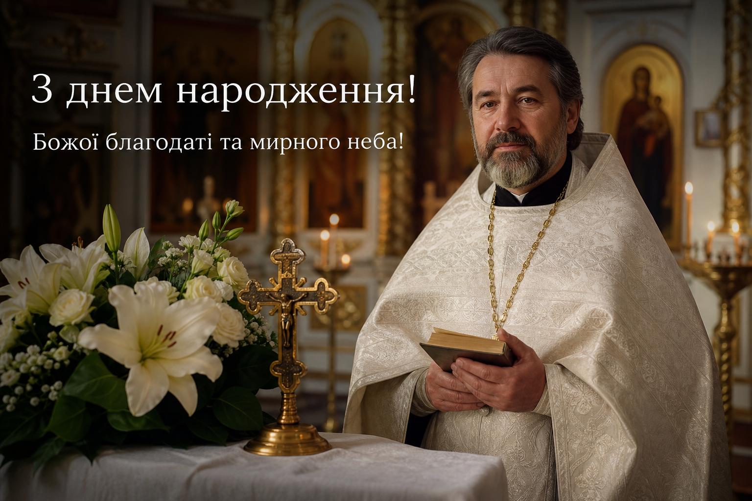 Оригінальні привітання з днем народження для священика, батюшки українською мовою. Привітання у прозі з днем народження священика Оригінальні привітання з днем народження для священика, батюшки українською мовою. Привітання у прозі з днем народження священика фото