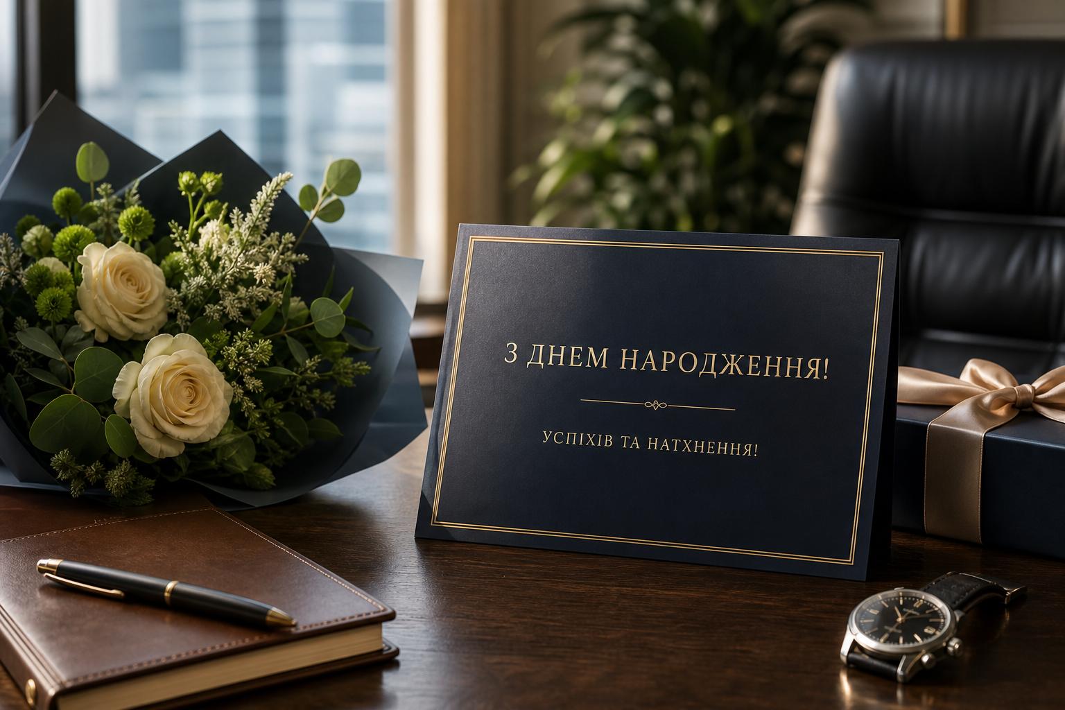 Гарні привітання з днем народження директору українською