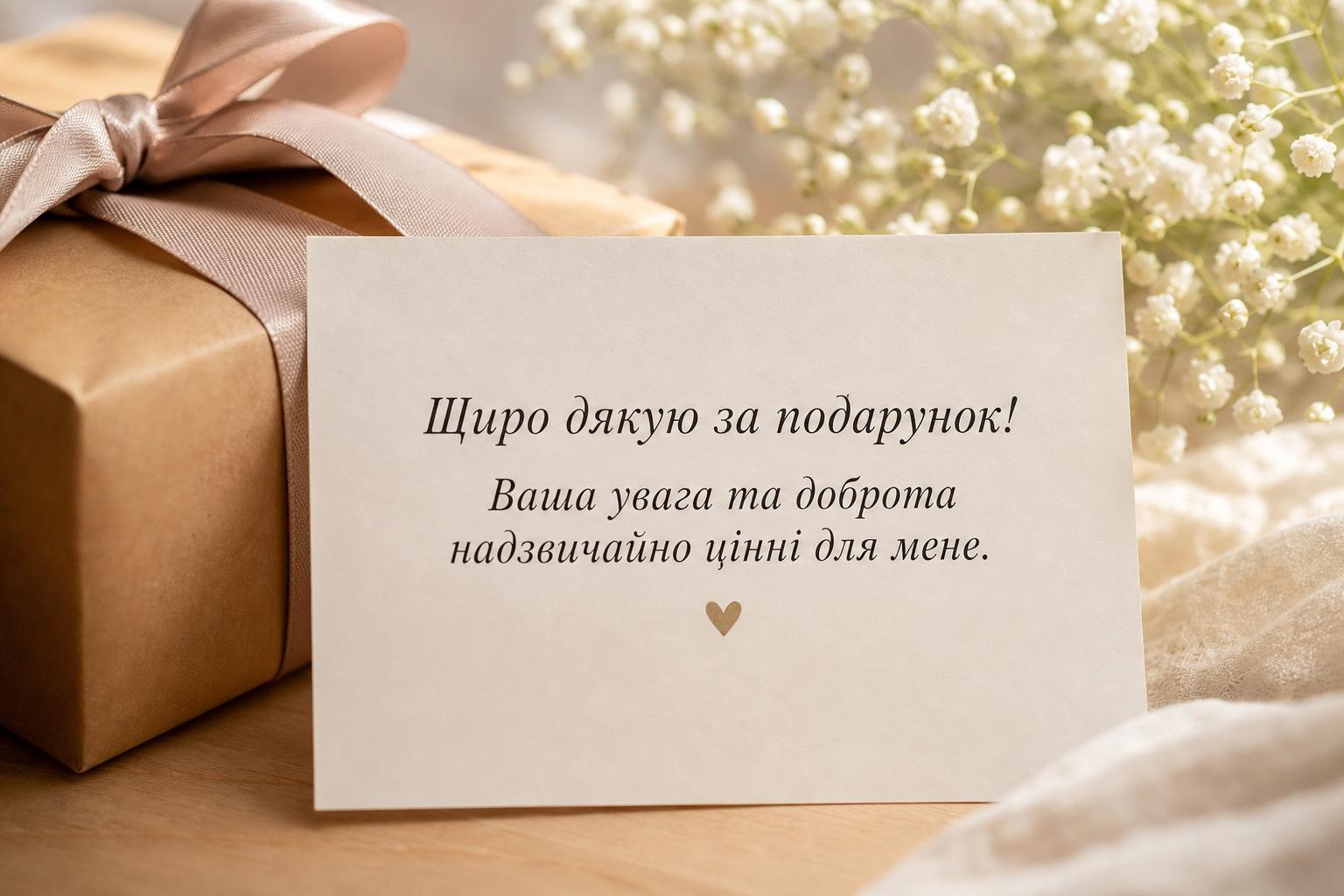 Найкращі слова подяки за подарунок своїми словами, у прозі