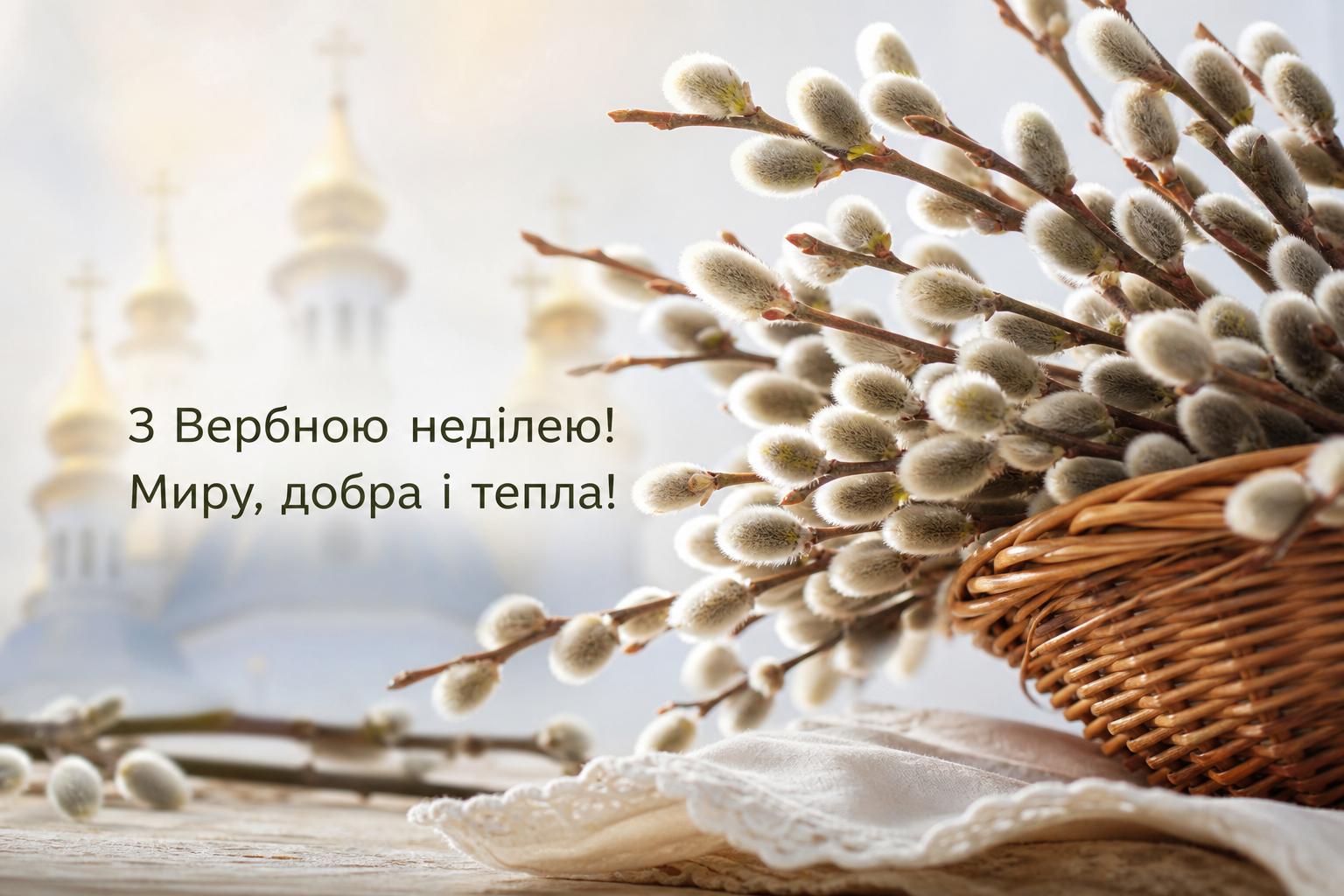 СМС привітання з Вербною неділею українською мовою