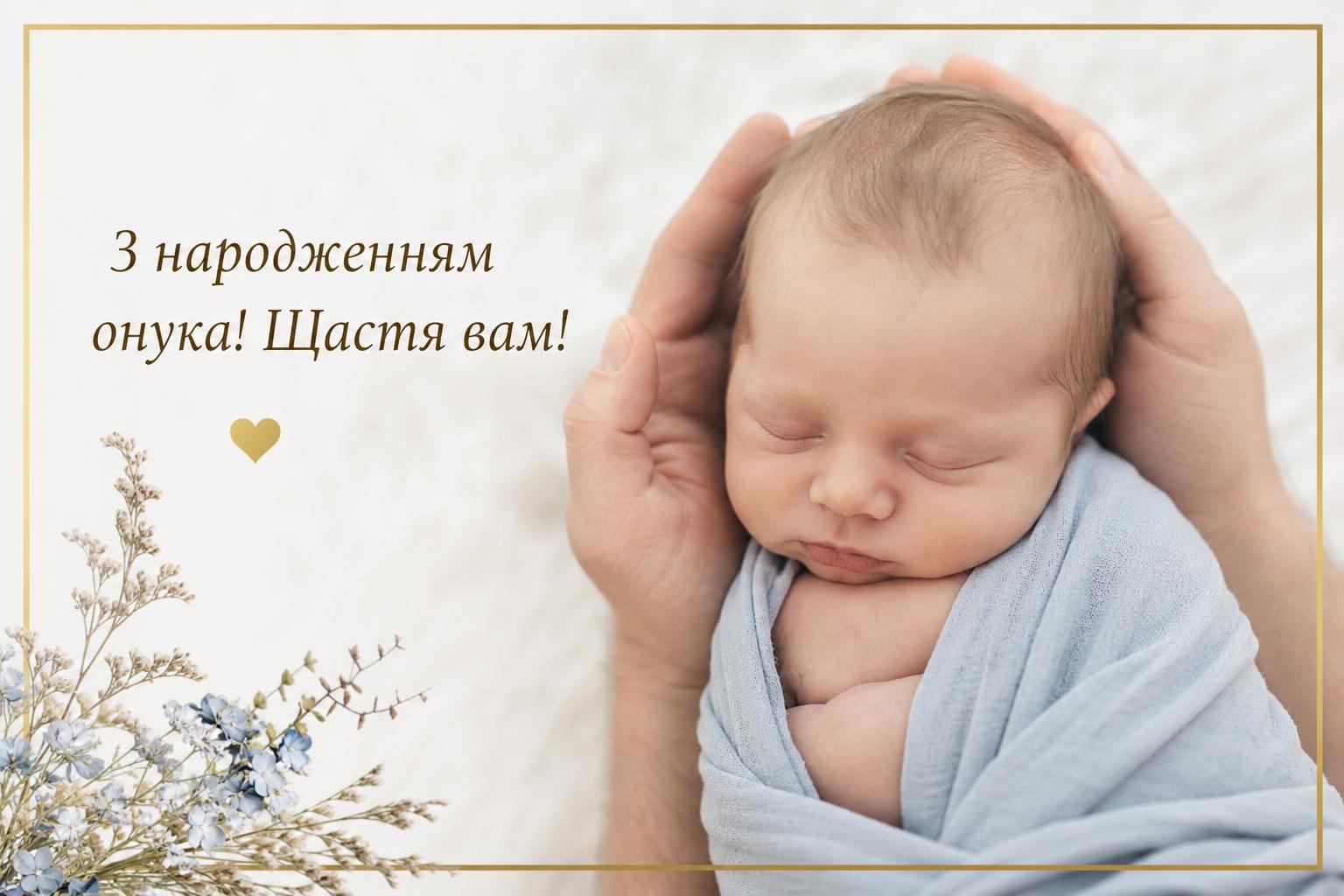 Кращі привітання з народженням онука у прозі, українською мовою. Короткі побажання (для СМС) з народженням онука Кращі привітання з народженням онука у прозі, українською мовою. Короткі побажання (для СМС) з народженням онука фото