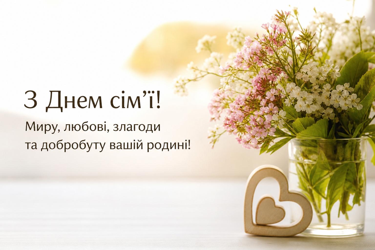 СМС привітання з Днем сімї у прозі, українською мовою. Короткі побажання (для СМС) СМС привітання з Днем сімї у прозі, українською мовою. Короткі побажання (для СМС) фото