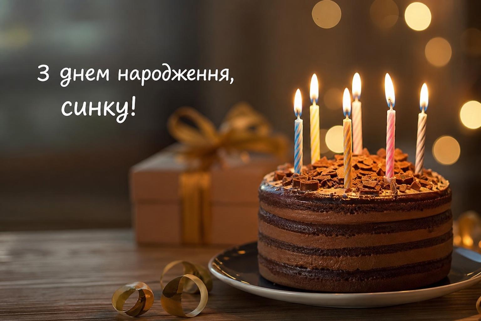 СМС привітання з днем народження сину простими словами