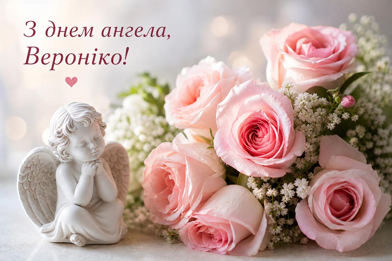 Привітання з днем ангела Вероніки. Короткі побажання для СМС Привітання з днем ангела Вероніки. Короткі побажання для СМС фото