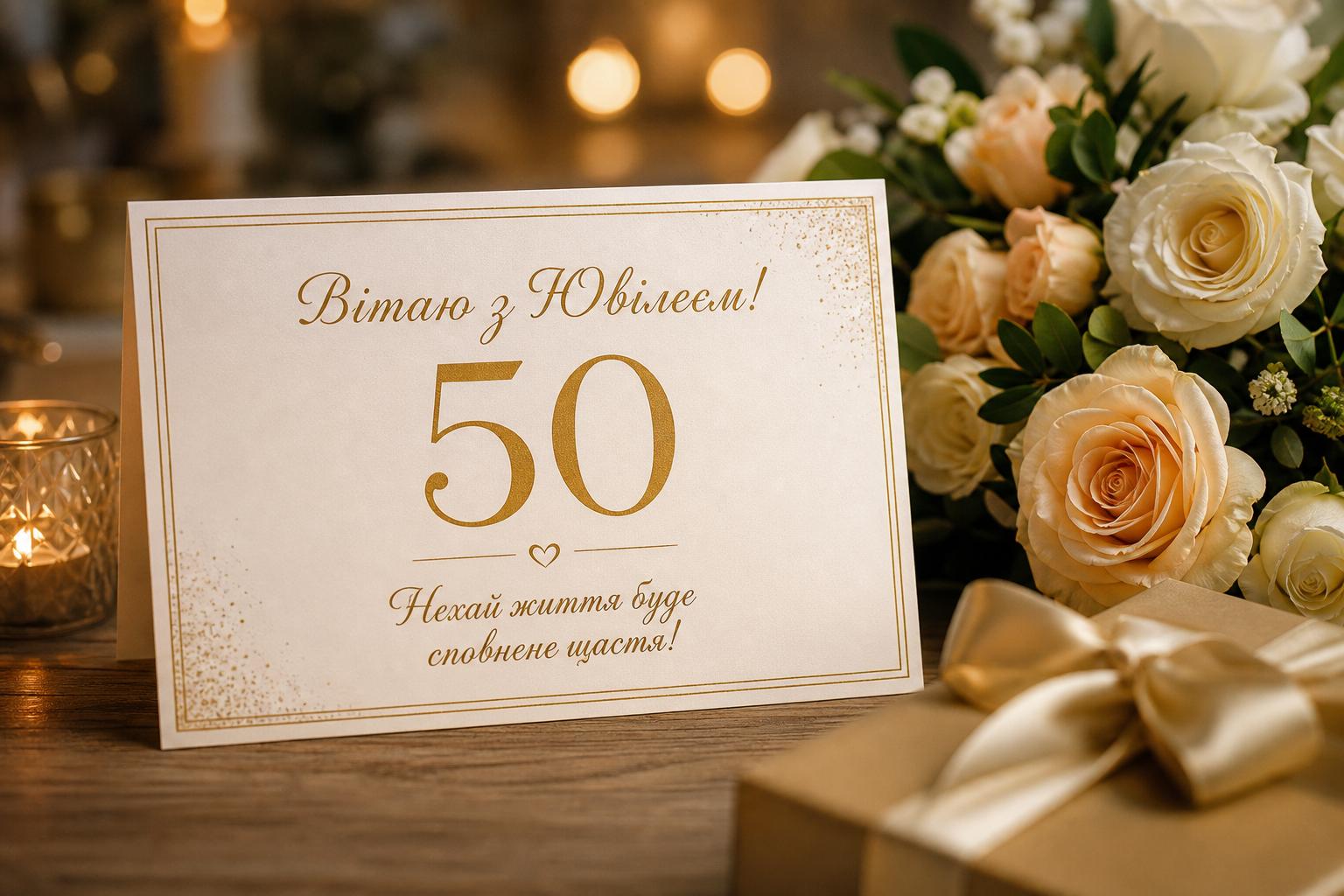 Привітання на Ювілей 50 років своїми словами, до сліз