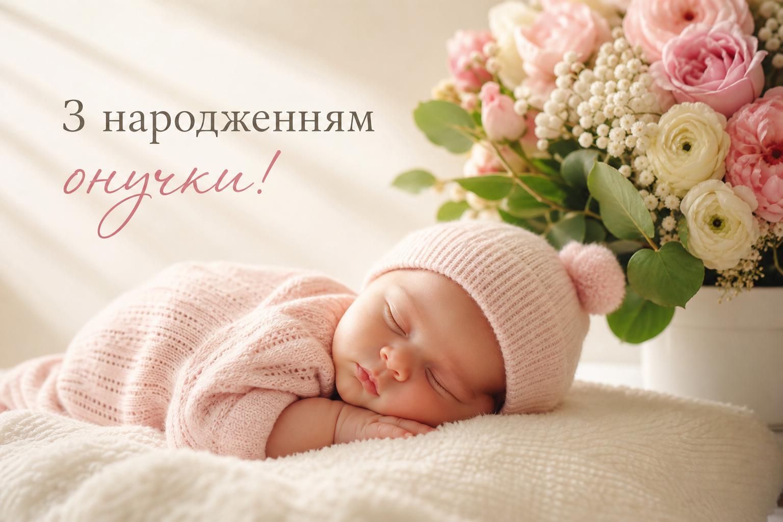 Гарні привітання з народженням онучки українською мовою