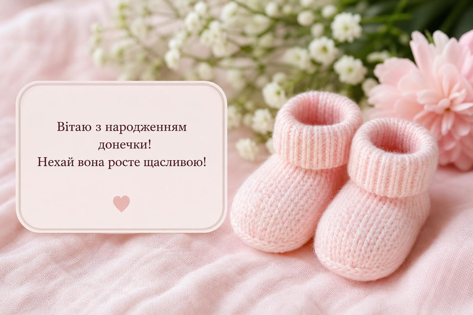 Гарні привітання з народженням донечки у прозі