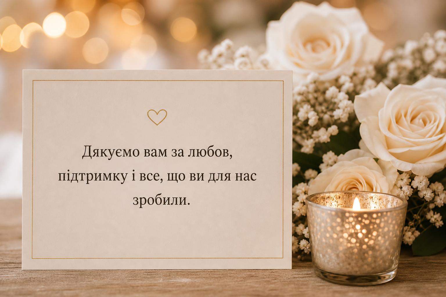 Гарні cлова подяки батькам на весіллі у прозі, українською мовою. Короткі побажання для СМС Гарні cлова подяки батькам на весіллі у прозі, українською мовою. Короткі побажання для СМС фото
