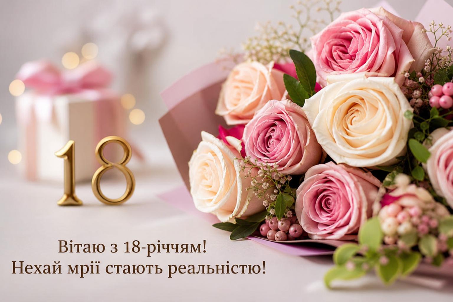 СМС привітання з днем народження на 18 років дівчині у прозі, українською мовою. Привітання з 18-річчям дівчині у прозі СМС привітання з днем народження на 18 років дівчині у прозі, українською мовою. Привітання з 18-річчям дівчині у прозі фото