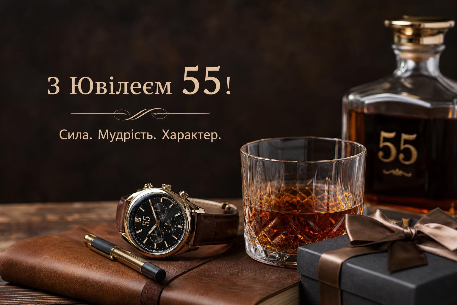 Оригінальні привітання на Ювілей 55 років чоловіку