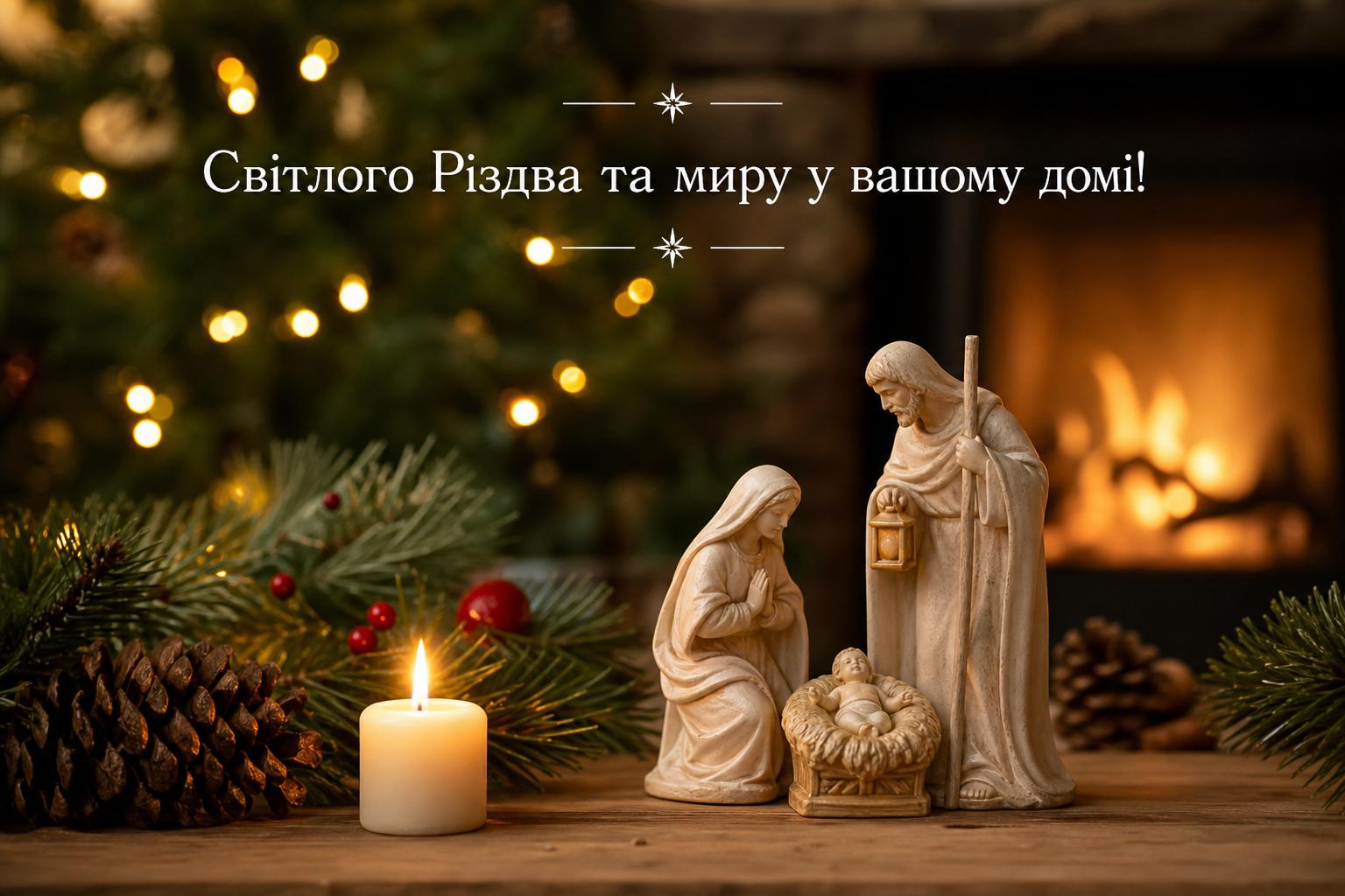 Красиві Різдвяні привітання простими словами