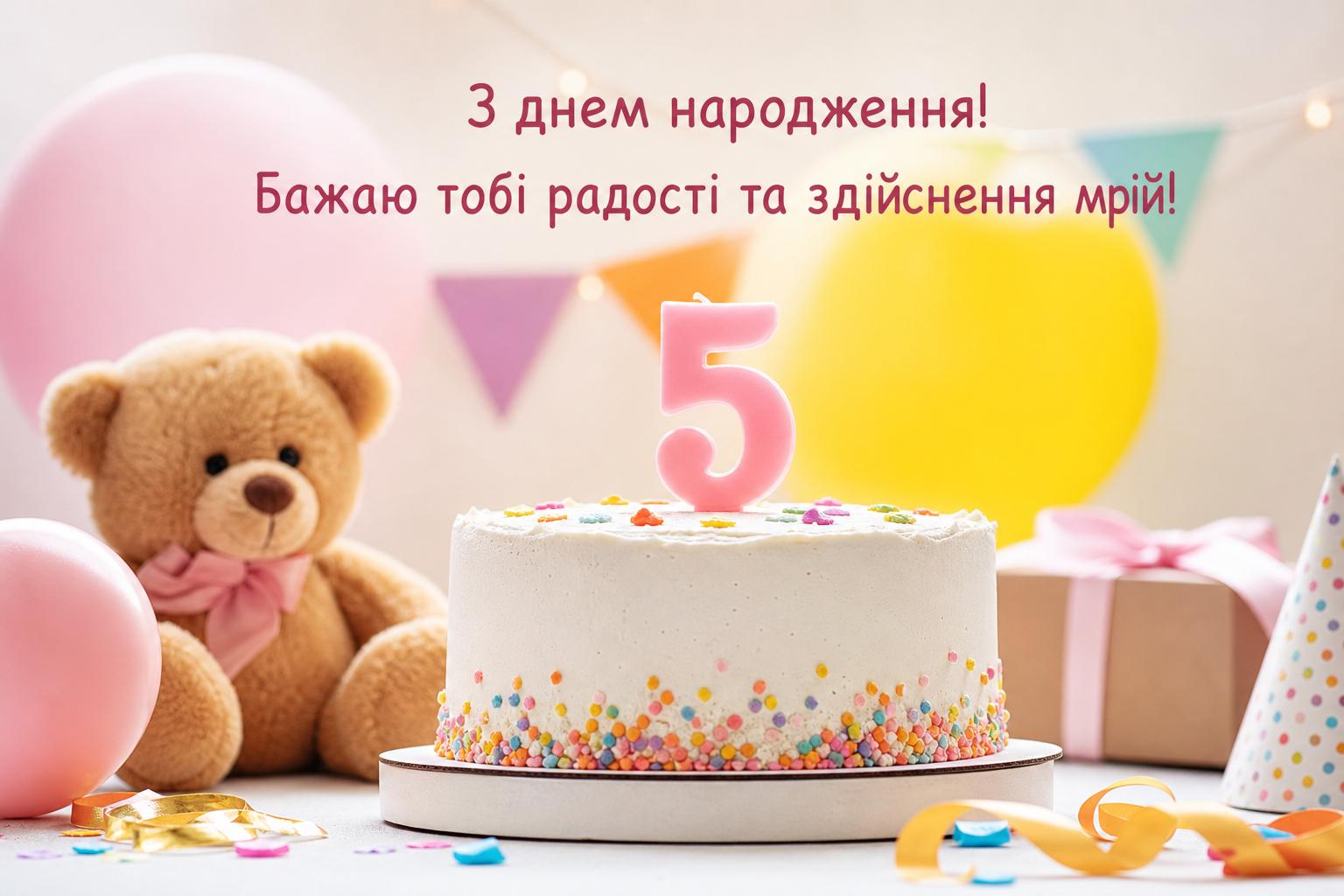 Щирі привітання з днем народження дитині на 5 років простими словами. Привітання з днем народження на 5 років у прозі Щирі привітання з днем народження дитині на 5 років простими словами. Привітання з днем народження на 5 років у прозі фото