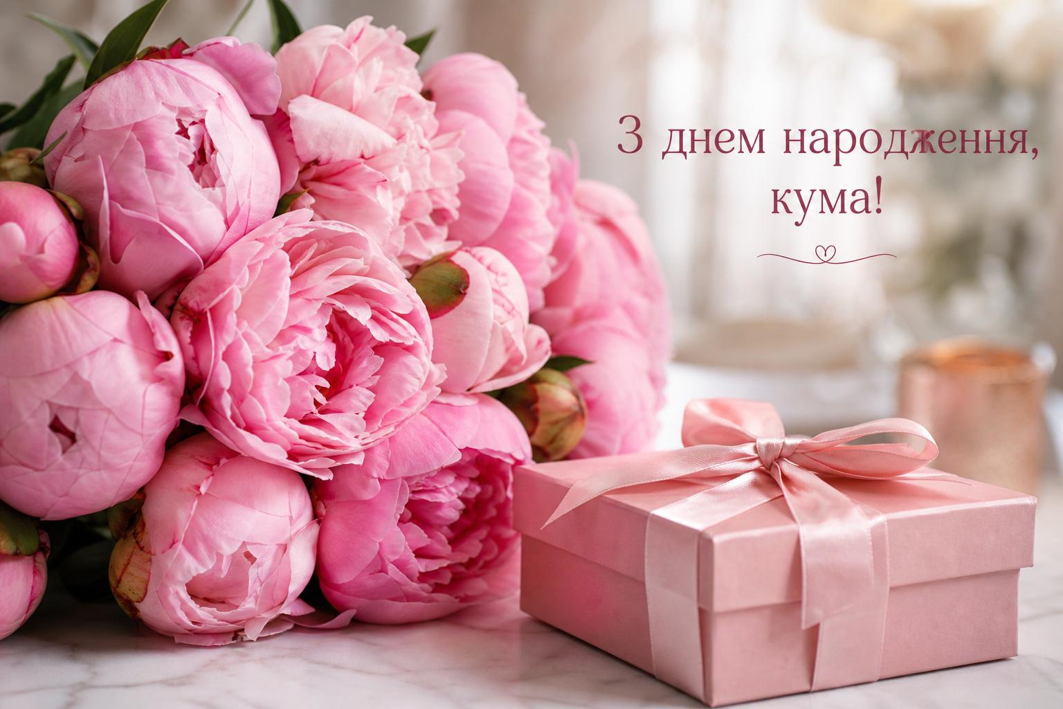 Зворушливі привітання з днем народження кумі українською мовою